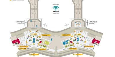 Zemljevid mednarodno letališče Sao Paulo-Guarulhos - Pol 1 in 2