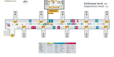 Zemljevid mednarodno letališče Sao Paulo-Guarulhos - Terminal 3