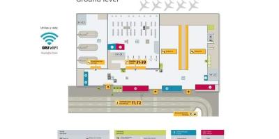 Zemljevid mednarodno letališče Sao Paulo-Guarulhos - Terminal 4
