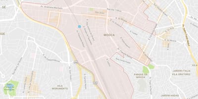 Zemljevid Mooca São Paulo