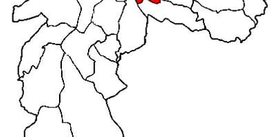 Zemljevid Mooca sub-prefekturi São Paulo
