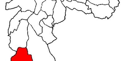Zemljevid Parelheiros sub-prefekturi São Paulo