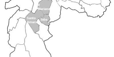 Zemljevid območja Centro-Sul São Paulo