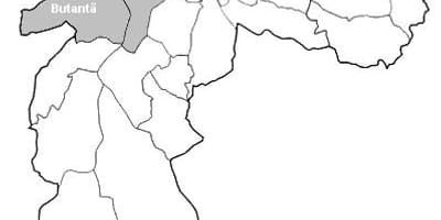 Zemljevid območja Oeste São Paulo