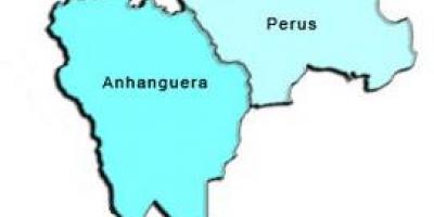 Zemljevid Perus sub-prefekturi