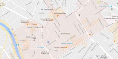 Zemljevid Pinheiros São Paulo