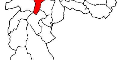 Zemljevid Pinheiros sub-prefekturi São Paulo