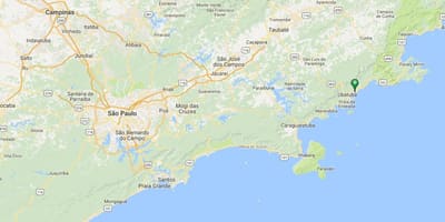 Zemljevid plaži Vermelha alegre