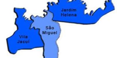 Zemljevid São Miguel Paulista sub-prefekturi