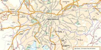 Zemljevid São Paulo, letališč