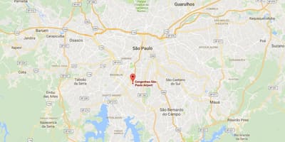 Zemljevid São Paulo Congonhas letališče