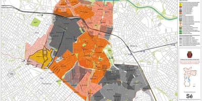 Zemljevid Sé Sao Paulo - Poklic tal