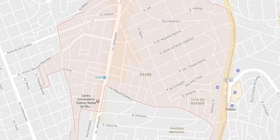 Zemljevid Saúde São Paulo