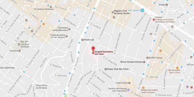 Zemljevid Samaritano São Paulo bolnišnici