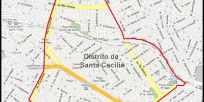 Zemljevid Santa Cecília São Paulo
