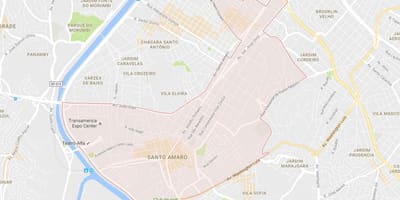 Zemljevid Santo Amaro São Paulo
