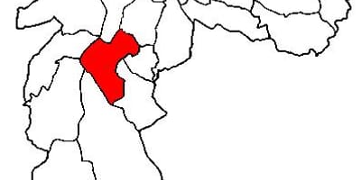 Zemljevid Santo Amaro sub-prefekturi São Paulo