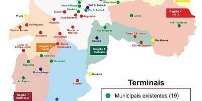 Zemljevid sponkami bus São Paulo