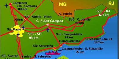 Zemljevid São José dos Campos letališče