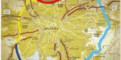 Zemljevid São Paulo beltway