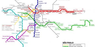 Zemljevid São Paulo enotirna