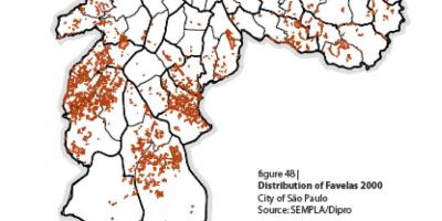 Zemljevid São Paulo favelas