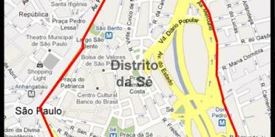 Zemljevid Sé São Paulo
