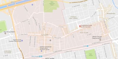 Zemljevid Tatuapé São Paulo