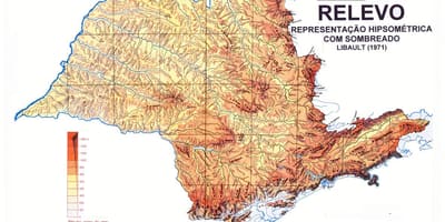 Zemljevid topografske São Paulo