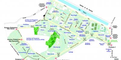 Zemljevid univerze v São Paulo - USP