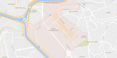Zemljevid Vila Leopoldina São Paulo
