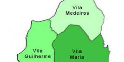 Zemljevid Vila Maria sub-prefekturi