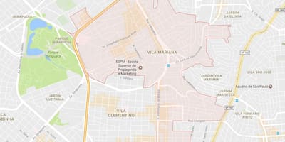Zemljevid Vila Marianski São Paulo