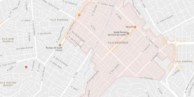 Zemljevid Vila Medeiros São Paulo