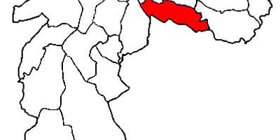 Zemljevid Vila Prudente sub-prefekturi São Paulo