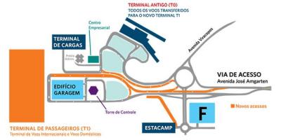 Zemljevid Viracopos international airport parkirišče